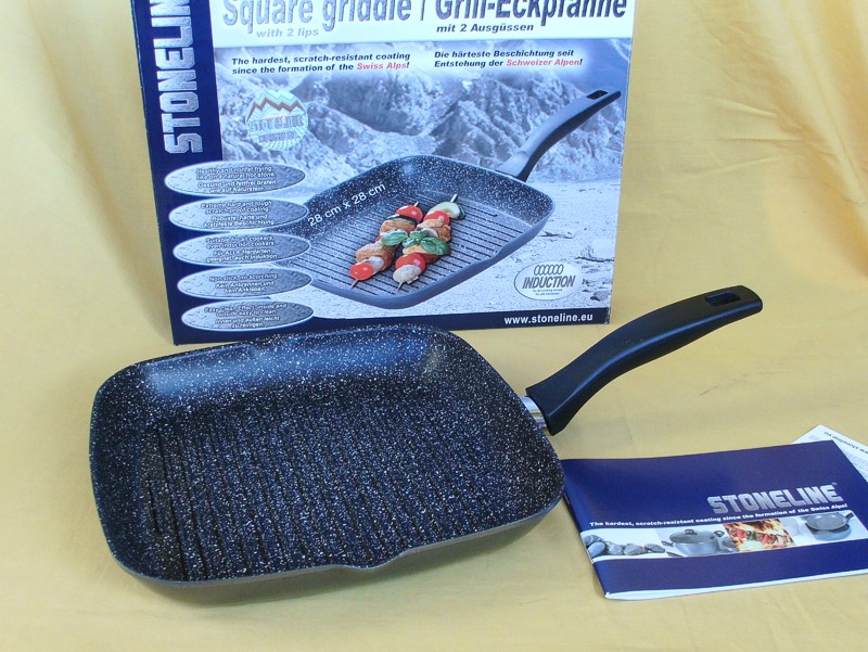 Stoneline® сковорода-барбекю с двумя выемками. Арт. WX 7907