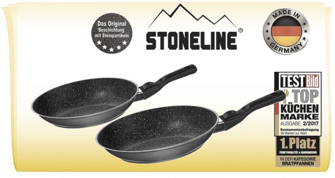 Stoneline® MIG набор сковород Ø24/28 см ручки CLICK, с каменным антипригарным покрытием Арт. WX 19057-58
